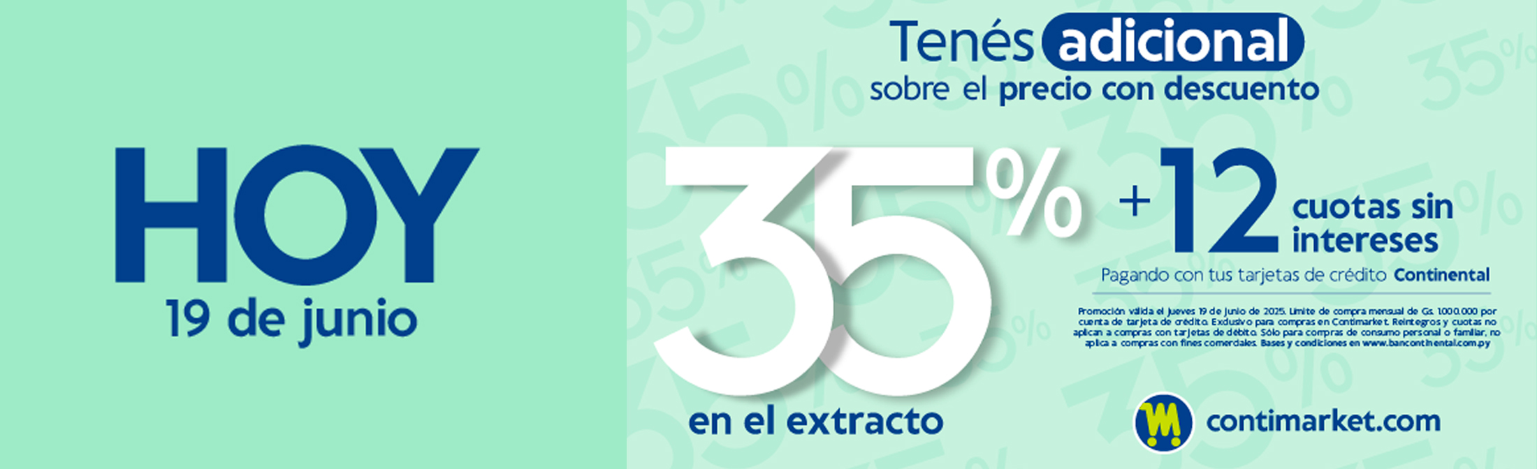 35% solo hoy 19 de Junio CrediMarket.